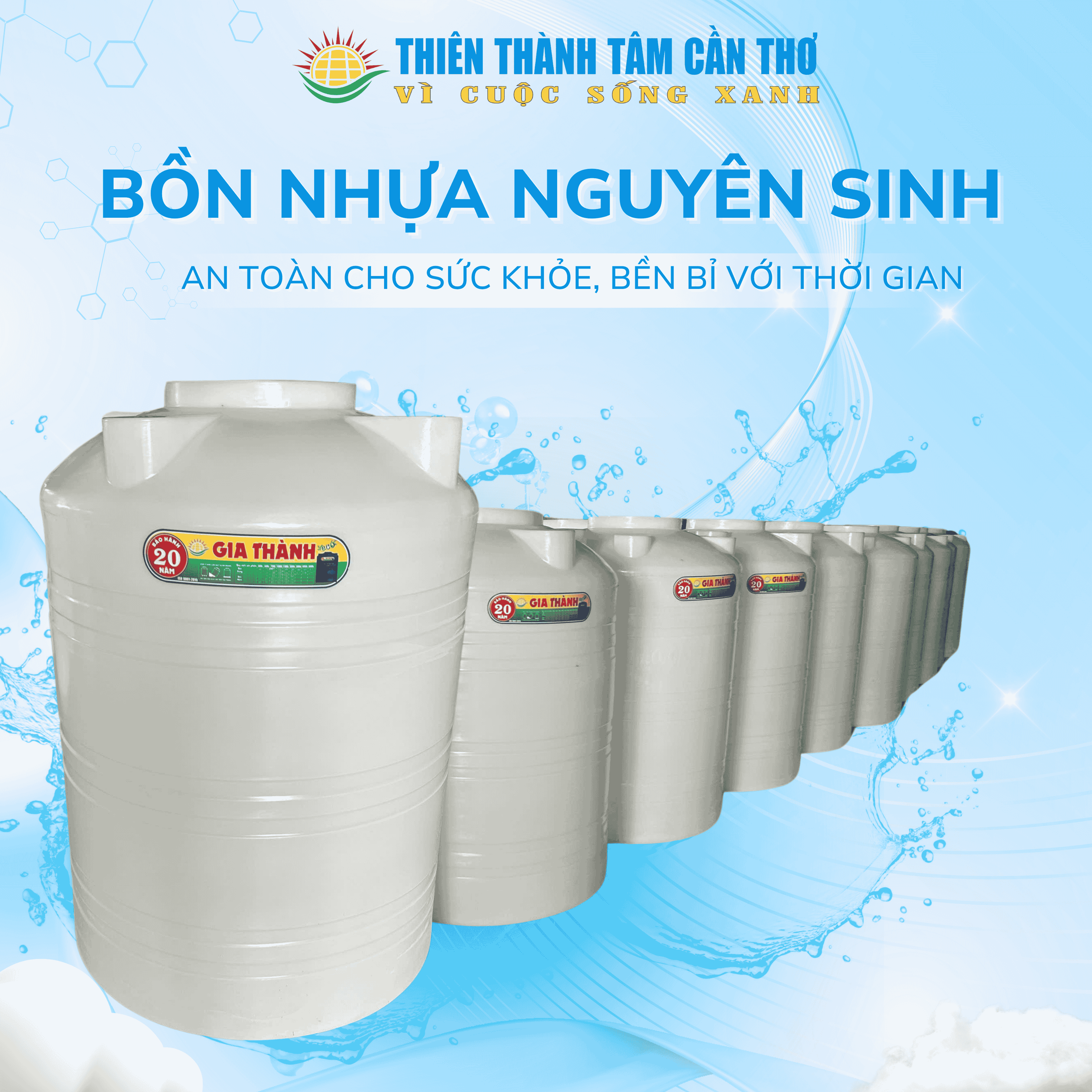 Bồn nhựa nguyên sinh 